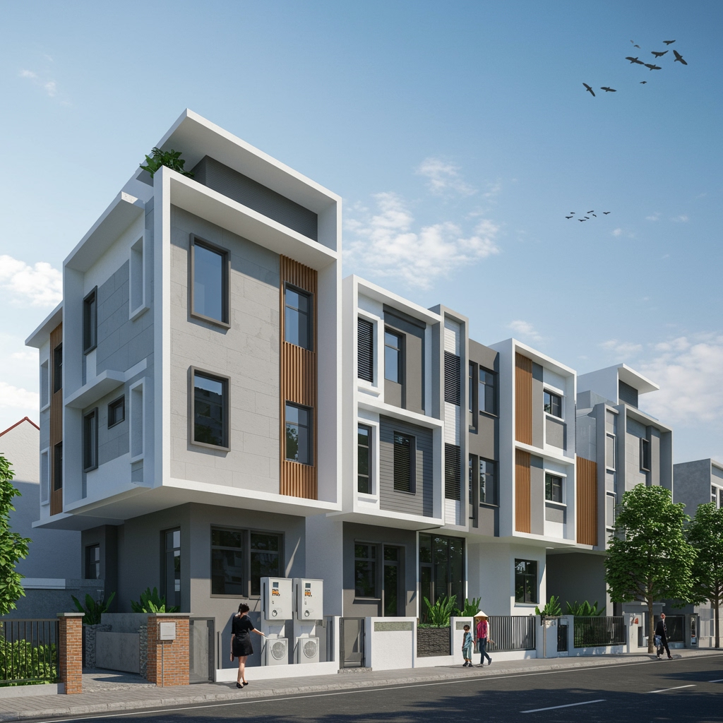 Đánh Giá Bằng Mô Phỏng Các Chiến Lược Giảm Thiểu Đảo Nhiệt Đô Thị Đến Hiệu Năng Năng Lượng và Thoải Mái Nhiệt Thích Ứng Trong Nhà Ống Việt Nam